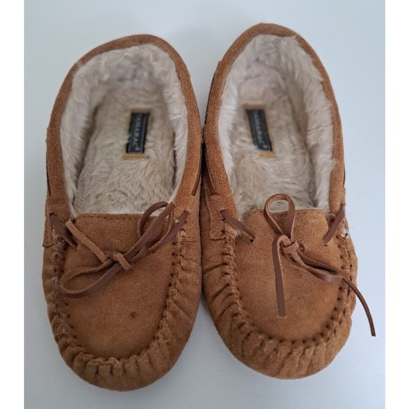 TAMARAC Women's Molly Suede Leather Moccasin Slippers Size 7M Indoor/Outdoor - Picture 2 of 8